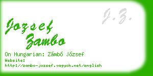 jozsef zambo business card